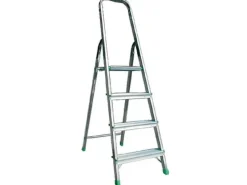 Clearance PROREGAL Metal Single Giraffe Einseitige-Aluminium-Bügelleiter 4 Stufen 153 cm Hoch Leiter Trittleiter Stufenleiter Stehleiter Haushaltsleiter