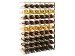 Best PROREGAL Modulares Weinregal Vinotega Mod Metal HxBxT 92,5 x 62,5 x 24,5 cm 6 x 9 Flaschen Massives Kiefernholz Natur Kiefer Natur