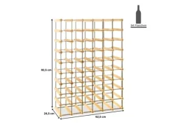 Best PROREGAL Modulares Weinregal Vinotega Mod Metal HxBxT 92,5 x 62,5 x 24,5 cm 6 x 9 Flaschen Massives Kiefernholz Natur Kiefer Natur