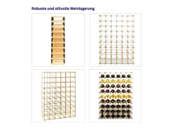 Best PROREGAL Modulares Weinregal Vinotega Mod Metal HxBxT 92,5 x 62,5 x 24,5 cm 6 x 9 Flaschen Massives Kiefernholz Natur Kiefer Natur