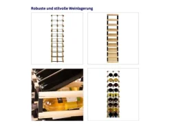 Clearance PROREGAL Modulares Weinregal Vinotega Mod Metal HxBxT 92,5 x 22,5 x 24,5 cm 2 x 9 Flaschen Massives Kiefernholz Geölt Braun