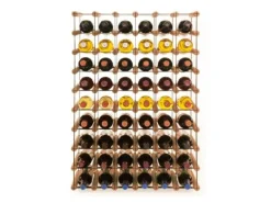 Best PROREGAL Modulares Weinregal Vinotega Mod Metal HxBxT 92,5 x 62,5 x 24,5 cm 6 x 9 Flaschen Massives Kiefernholz Geölt Braun