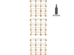 Best PROREGAL Modulares Weinregal Vinotega Mod HxBxT 36 x 36 x 24 cm 3 x 9 Flaschen Massives Eichenholz Natur Eiche Natur
