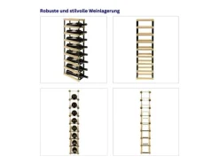 PROREGAL Modulares Weinregal Vinotega Mod Metal HxBxT 82,5 x 12,5 x 24,5 cm 1 x 8 Flaschen Massives Kiefernholz Geölt