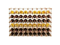 Best PROREGAL Modulares Weinregal Vinotega Mod Metal HxBxT 62,5 x 92,5 x 24,5 cm 9 x 6 Flaschen Massives Kiefernholz Geölt Braun