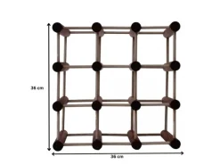 Hot PROREGAL Modulares Weinregal Vinotega Mod HxBxT 36 x 36 x 24 cm 2 x 9 Flaschen Massives Kiefernholz Braun Geölt Kiefer Braun