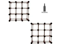 Hot PROREGAL Modulares Weinregal Vinotega Mod HxBxT 36 x 36 x 24 cm 2 x 9 Flaschen Massives Kiefernholz Braun Geölt Kiefer Braun