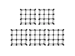 PROREGAL Modulares Weinregal Vinotega Mod HxBxT 36 x 36 x 24 cm 5 x 9 Flaschen Massives Kiefernholz Grau Geölt