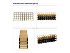 Online PROREGAL Modulares Weinregal Vinotega Mod Metal HxBxT 32,5 x 92,5 x 24,5 cm 9 x 3 Flaschen Massives Kiefernholz Natur Kiefer Natur