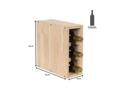 Discount PROREGAL Modulares Weinregal Vincellar Mod HxBxT 30 x 12 x 30 cm Schmal Modul Für 3 Flaschen Massives Kiefernholz Natur Kiefer Natur