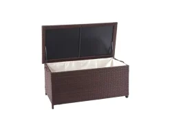 Sale PROREGAL Poly-Rattan Kissenbox HxBxT 51x100x50cm Premium 170L Gartentruhe Auflagenbox Truhe Braun
