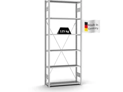 Sale PROREGAL Profi Lagerregal Stecksystem T-Profil Grundregal HxBxT 250 x 100 x 30 cm Fachlast 125 kg Verzinkt