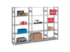 Sale PROREGAL Profi Lagerregal Stecksystem T-Profil Grundregal HxBxT 250 x 100 x 30 cm Fachlast 125 kg Verzinkt