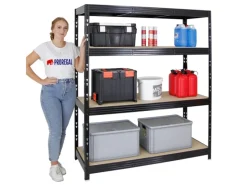 PROREGAL Profi Schwerlastregal Rhino HxBxT 180 x 160 x 60 cm 4 Spanplatten-Ebenen 8mm Fachlast 500 kg
