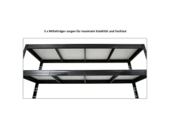 PROREGAL Profi Schwerlastregal Rhino HxBxT 200x200x60cm 4 Melamin-Ebenen 16mm Fachlast 500kg Stecksystem Lagerregal Steckregal