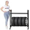 Hot PROREGAL Reifenregal CARERRA Auf Rollen HxBxT 115 x 111 x 40 cm Bis Zu 8 Reifen Auf 2 Ebenen Schwarz