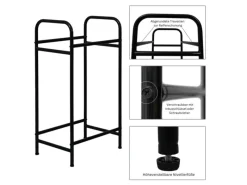 PROREGAL Reifenregal CARRERO HxBxT 104 x 55 x 40 cm Bis Zu 4 Reifen Auf 2 Ebenen Schwarz