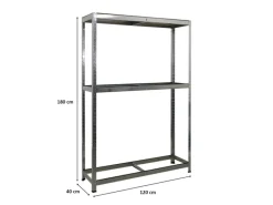 PROREGAL Reifenregal RAGNAR HxBxT 180 x 120 x 40cm Bis Zu 8 Reifen Auf 2 Ebenen + Ablage 265kg Fachlast