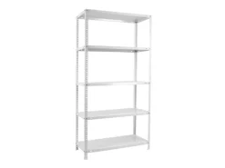 Discount PROREGAL Schraubregal Panda HxBxT 180 x 80 x 30 cm Fachlast 75 kg Weiß