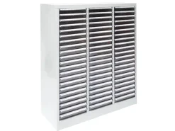 New PROREGAL Schubladencontainer Kobra mit 63 Schubladen HxBxT 88 x 80 x 35 cm Lichtgrau