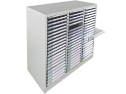 New PROREGAL Schubladencontainer Kobra mit 63 Schubladen HxBxT 88 x 80 x 35 cm Lichtgrau