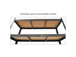 PROREGAL Schwerlastregal Ragnar für Gesamtlast 875 kg HxBxT 180 x 120 x 40 cm Kellerregal Steckregal Garagenregal Lagerregal