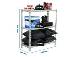 Online PROREGAL Schwerlastregal Small Metal Shark HxBxT 100 x 90 x 30 cm Fachlast 180 kg Verzinkt