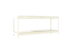 PROREGAL Schwerlastregal Metal Beast Two HxBxT 90 x 150 x 75 cm Fachlast 600 kg Weiß