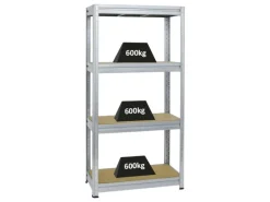 PROREGAL Schwerlastregal Dino HxBxT 180 x 200 x 60 cm Fachlast 500 kg Blau/Orange