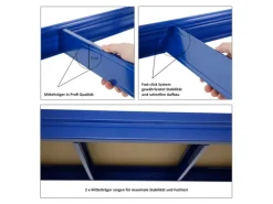 New PROREGAL Schwerlastregal Dino HxBxT 180 x 160 x 60 cm Fachlast 600 kg Blau