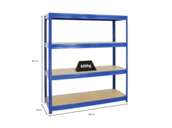 New PROREGAL Schwerlastregal Dino HxBxT 180 x 160 x 60 cm Fachlast 600 kg Blau