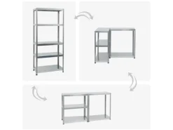 Best PROREGAL Schwerlastregal Steel Eagle HxBxT 180 x 80 x 40 cm Fachlast 130 kg Verzinkt