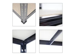 Clearance PROREGAL Schwerlastregal Giant Tiger HxBxT 200 x 120 x 60 cm Fachlast 265 kg 6-Ebenen Schwarz