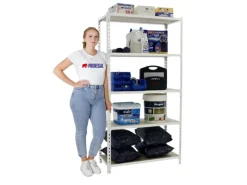 PROREGAL Schwerlastregal Muli HxBxT 180 x 80 x 40 cm 5 Fachböden Fachlast 150 kg Weiß