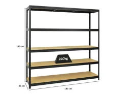 PROREGAL Schwerlastregal Giant Elephant HxBxT 180 x 180 x 45 cm Fachlast 200 kg