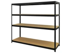 PROREGAL Schwerlastregal Giant Elephant HxBxT 160 x 180 x 60 cm Fachlast 200kg Schwarz