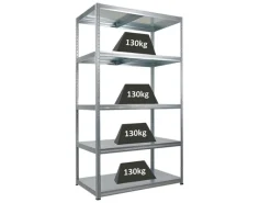 PROREGAL Schwerlastregal Steel Eagle HxBxT 180x100x60cm Fachlast 130kg Verzinkt