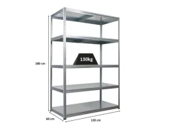 PROREGAL Schwerlastregal Steel Eagle HxBxT 180x120x60cm Fachlast 130kg Verzinkt