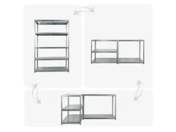 PROREGAL Schwerlastregal Steel Eagle HxBxT 180x120x60cm Fachlast 130kg Verzinkt