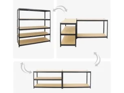 Hot PROREGAL Schwerlastregal Giant Elephant HxBxT 180 x 180 x 60 cm Fachlast 200 kg Schwarz