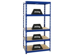 PROREGAL Schwerlastregal Tiger HxBxT 180 x 90 x 60 cm Fachlast 265 kg 5-Ebenen