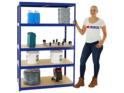 PROREGAL Schwerlastregal Big Elephant M HxBxT 180 x 120 x 60 cm Fachlast 250 kg Blau