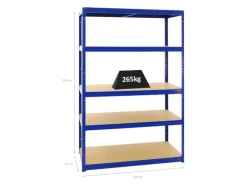 PROREGAL Schwerlastregal Big Elephant M HxBxT 180 x 120 x 60 cm Fachlast 250 kg Blau