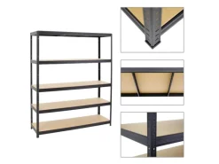 PROREGAL Schwerlastregal Giant Elephant HxBxT 180 x 150 x 45 cm Fachlast 200 kg Schwarz