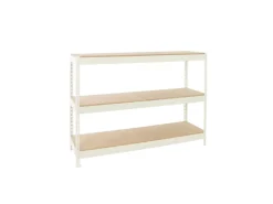 Clearance PROREGAL Schwerlastregal Wood Beast Three HxBxT 200 x 240 x 45 cm Fachlast 400 kg Weiß