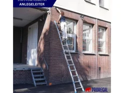 PROREGAL Sprossen-Mehrzweckleiter APOLLO 3-In-1 Aluminiumleiter 4x4 Sprossen Bis Zu 4 M Höhe 150 kg Traglast Silber Klappleiter Stehleiter