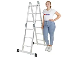 New PROREGAL Sprossen-Mehrzweckleiter MULTISTEP mit Gerüstplattform Aluminium 4x3 Sprossen bis zu 3,6 m Höhe Traglast 150kg