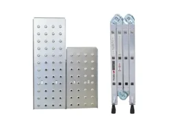 New PROREGAL Sprossen-Mehrzweckleiter MULTISTEP mit Gerüstplattform Aluminium 4x3 Sprossen bis zu 3,6 m Höhe Traglast 150kg