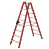 Clearance PROREGAL Stufen-Stehleiter Beidseitig Begehbar GFK & Alu 2 x 8 Stufen