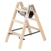PROREGAL Stufen-Stehleiter Holz Beidseitig Begehbar 2 x 3 Stufen